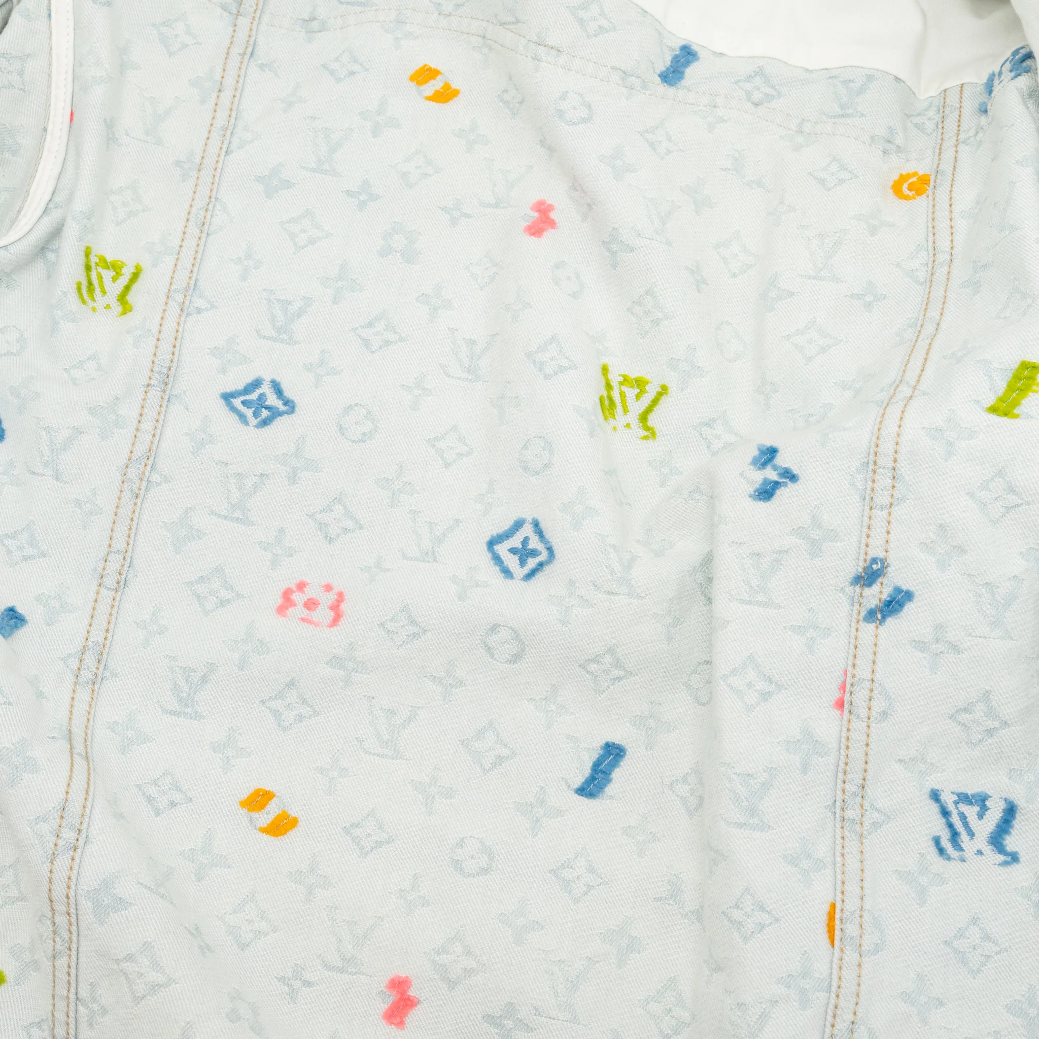 Louis Vuitton Size 50 Tyler, The Creator Monogram Denim Jacket Cotton/Polyester Blue/Multicolour - Image 6