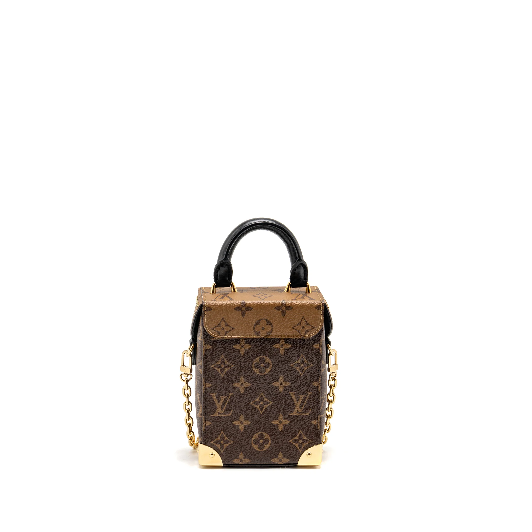 Louis Vuitton Top Handle Camera Box Monogram Reverse Canvas GHW - Image 2