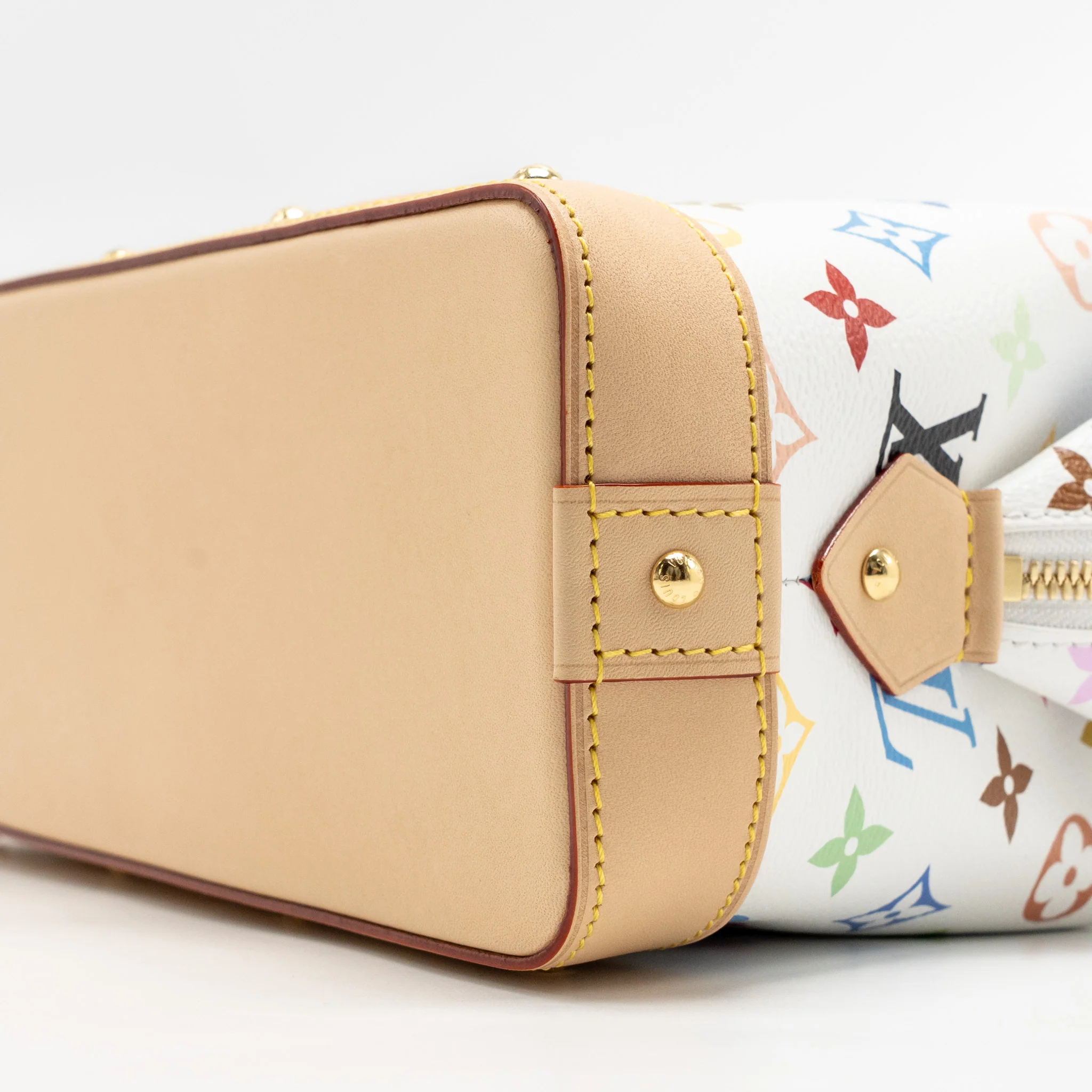 Louis Vuitton x Takashi Murakami Cosmetic Pouch Multicoloured Monogram Canvas White GHW - Image 7