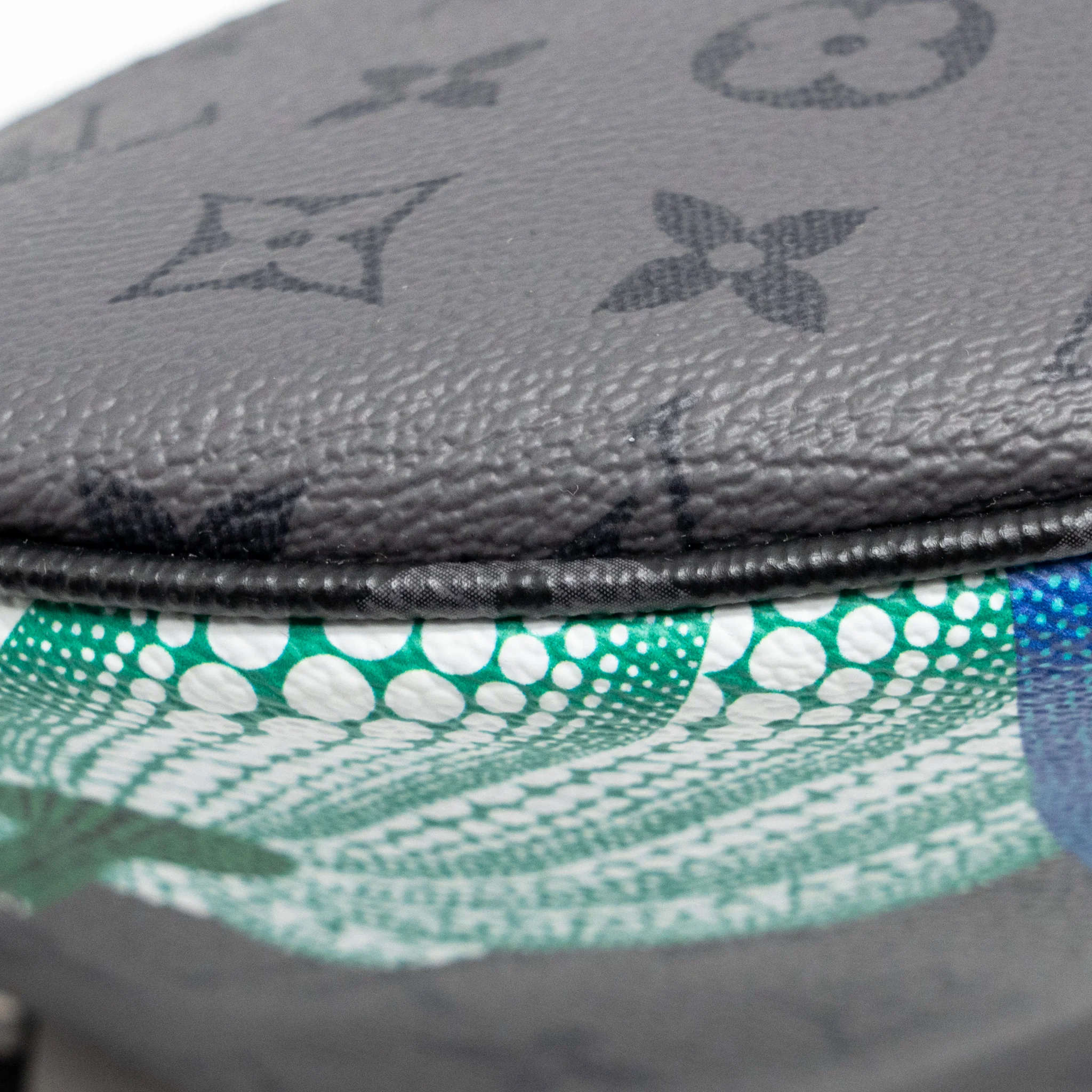 Louis Vuitton X Yayoi Kusama Reverse Monogram Eclipse Maxi Bumbag Canvas Grey/ Multicolour Dark Silver Hardware - Image 6