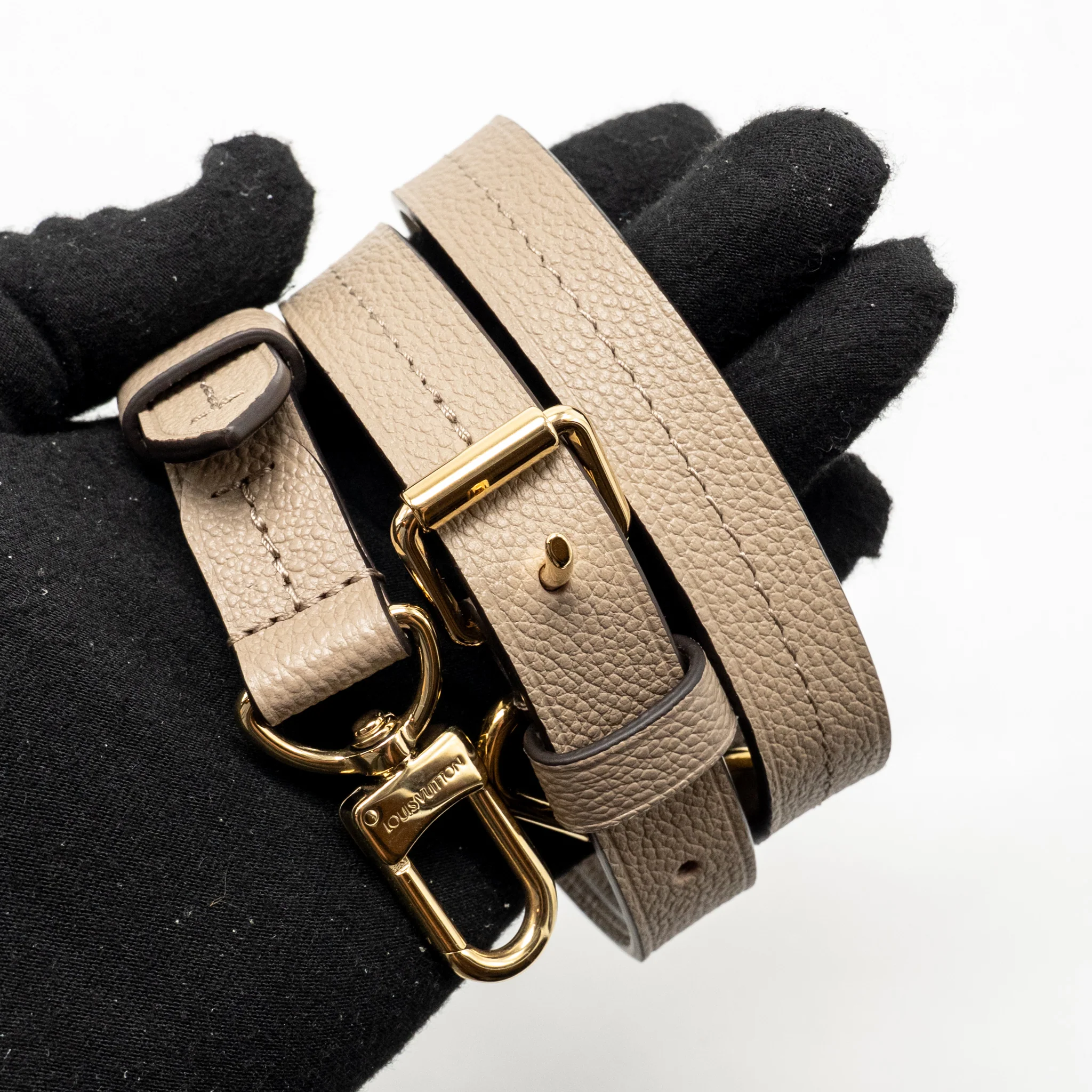 Louis Vuitton Trianon PM Monogram Empreinte Leather Tourterelle/Creme GHW - Image 15