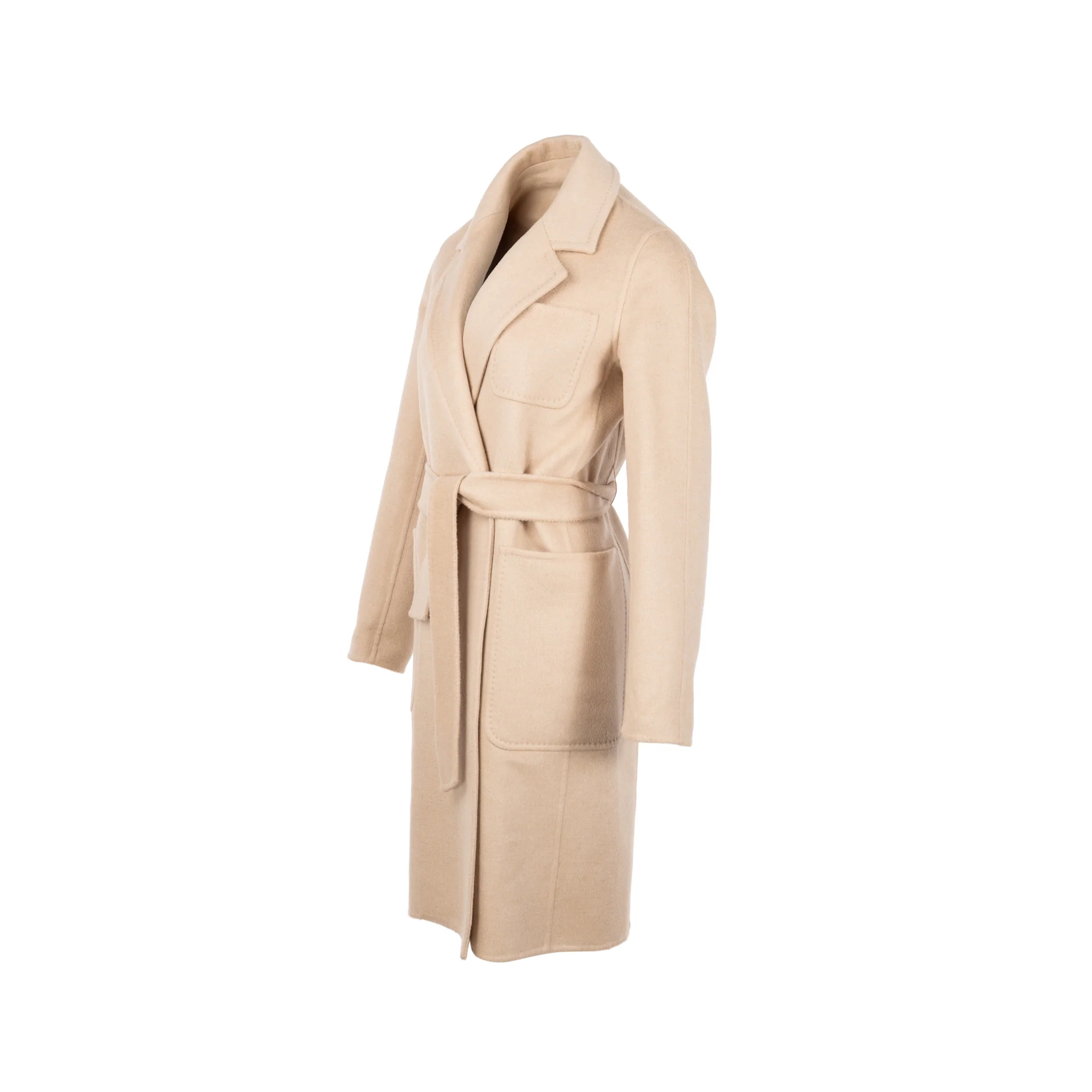 Max Mara size 38 Elis long robe coat camelwool light brown - Image 3