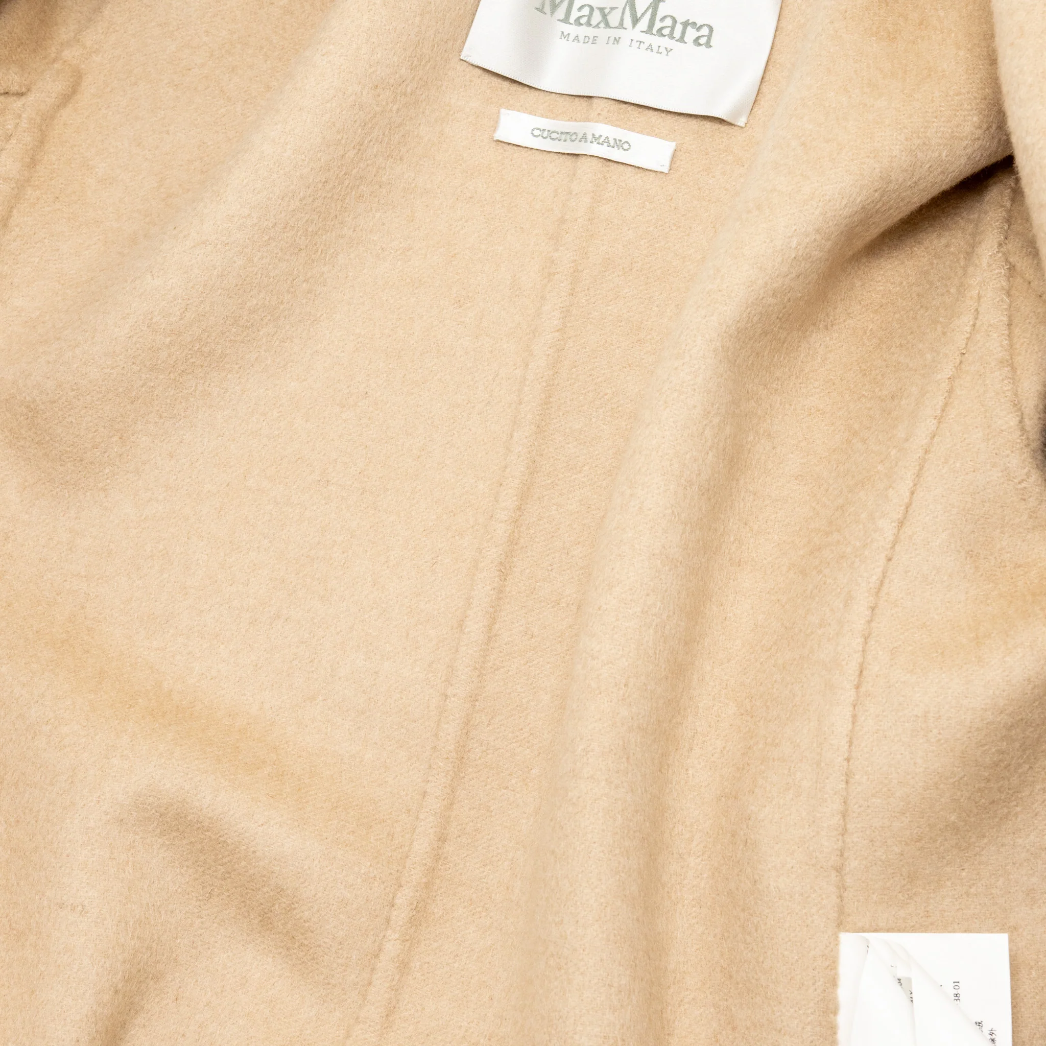 Max Mara size 38 Elis long robe coat camelwool light brown - Image 5