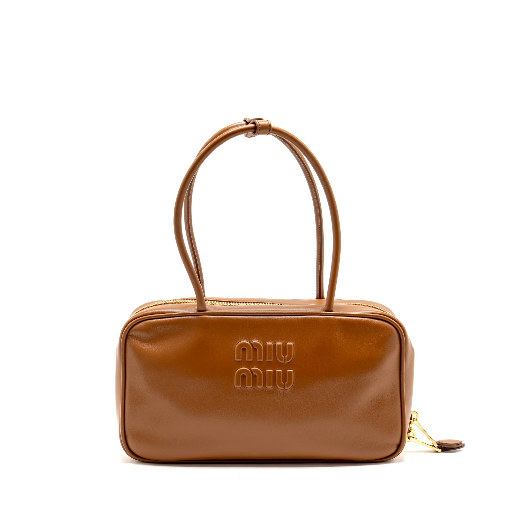 Miu Miu Medium Beau Bag Calfskin Cognac GHW
