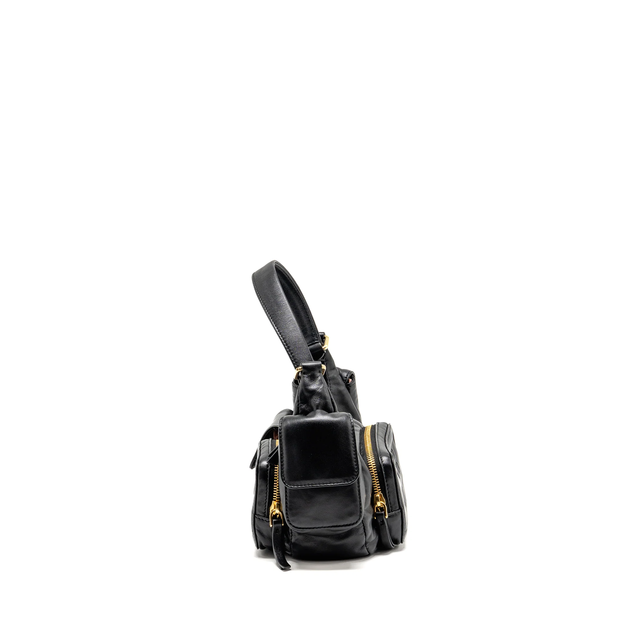 Miu Miu multi pocket bag Nappa lambskin black GHW - Image 3