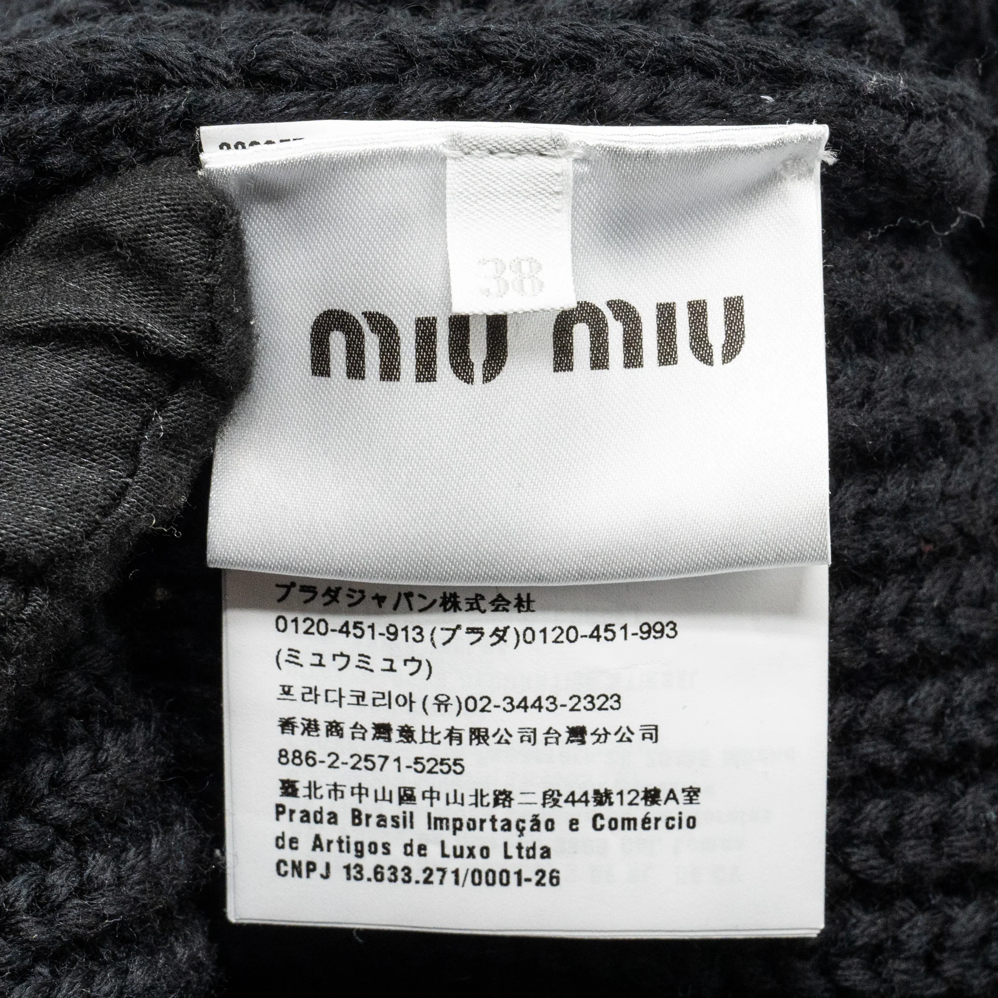 Miu Miu Size 38 Floral Cardigan Wool Black/Red Multicolour - Image 10
