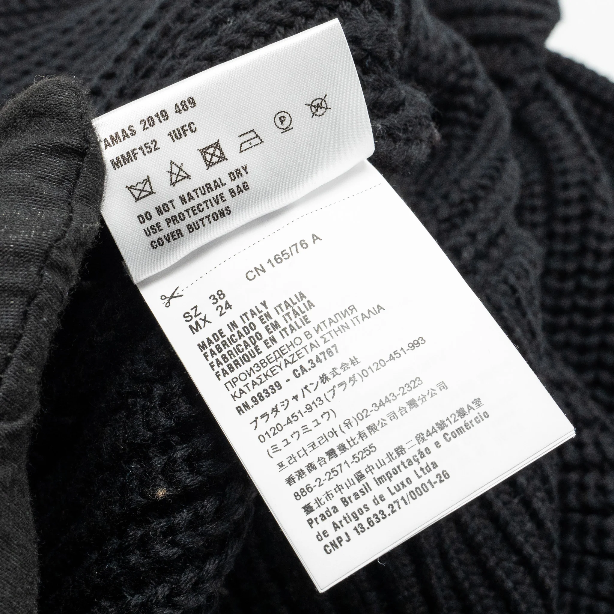 Miu Miu Size 38 Floral Cardigan Wool Black/Red Multicolour - Image 11