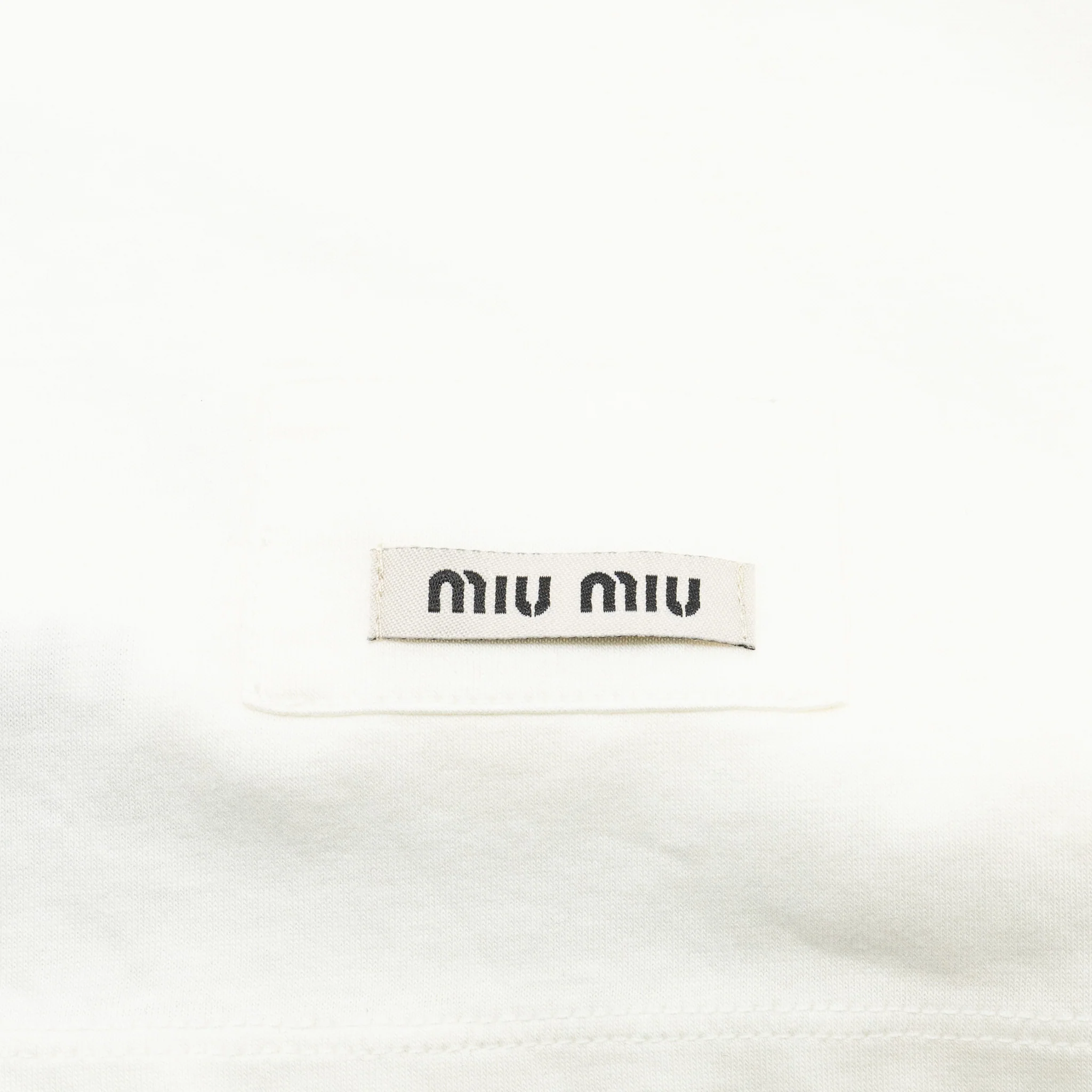Miu Miu Size S “Not Nice” T-shirt Cotton White - Image 7