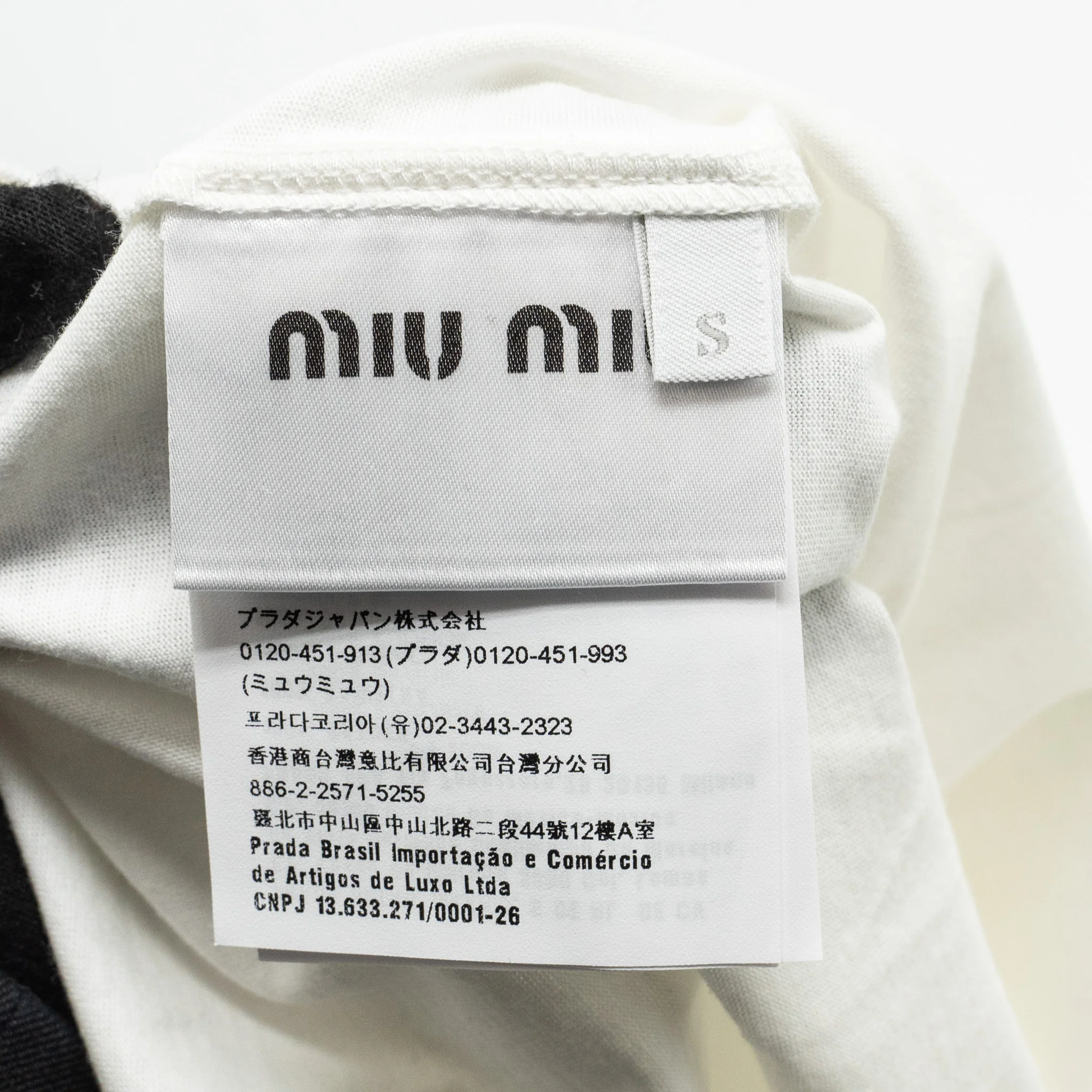 Miu Miu Size S “Not Nice” T-shirt Cotton White - Image 8