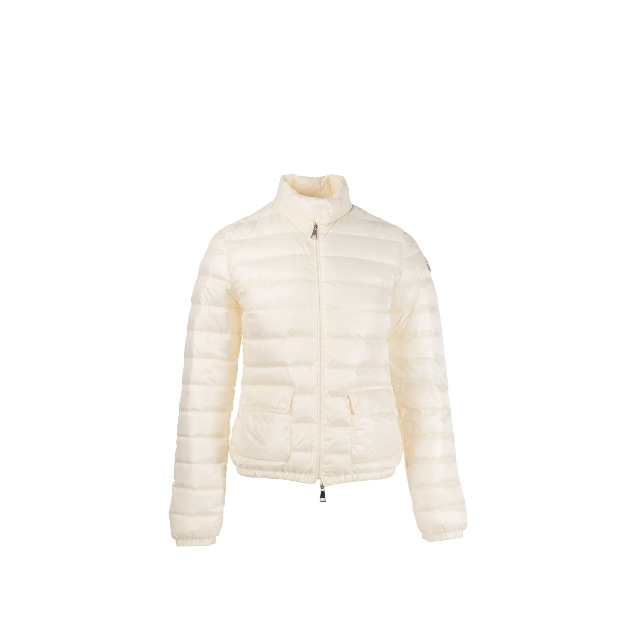 Moncler size 1 lans packable short down jacket nylon white