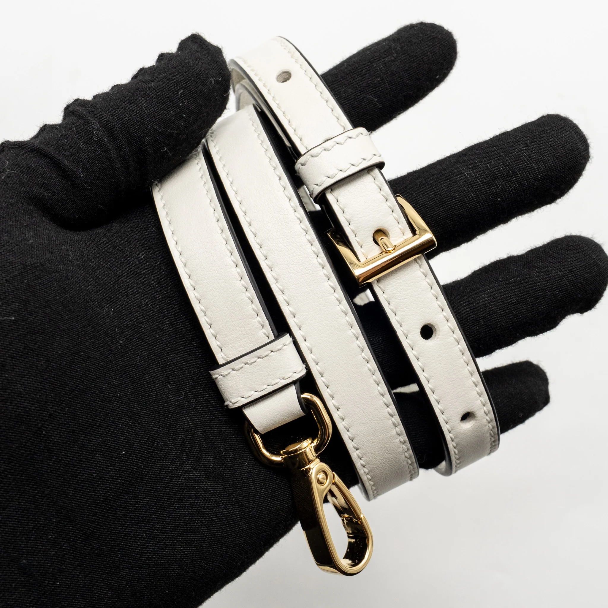 Prada Arqué Small Shoulder Bag Calfskin White GHW - Image 17