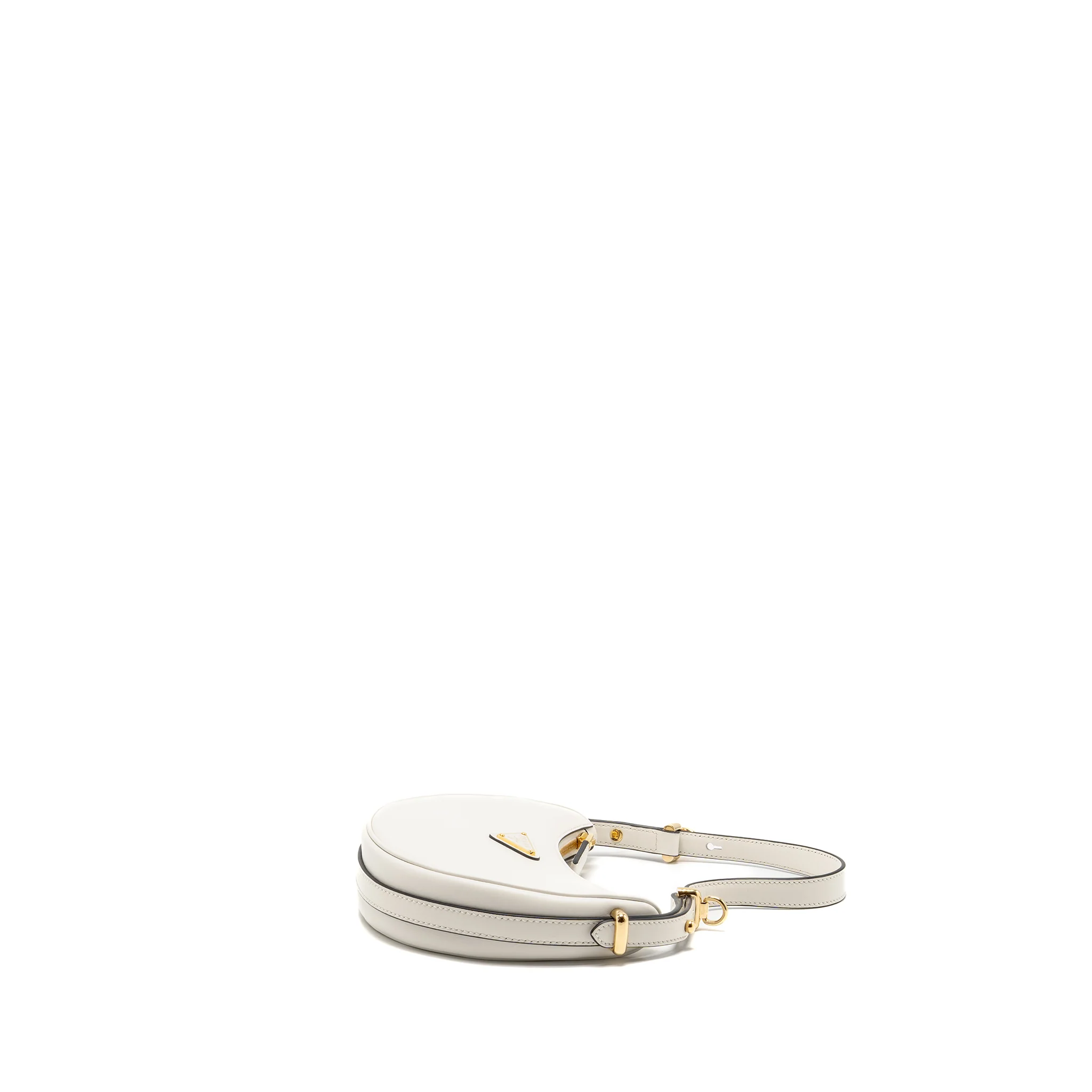 Prada Arqué Small Shoulder Bag Calfskin White GHW - Image 4