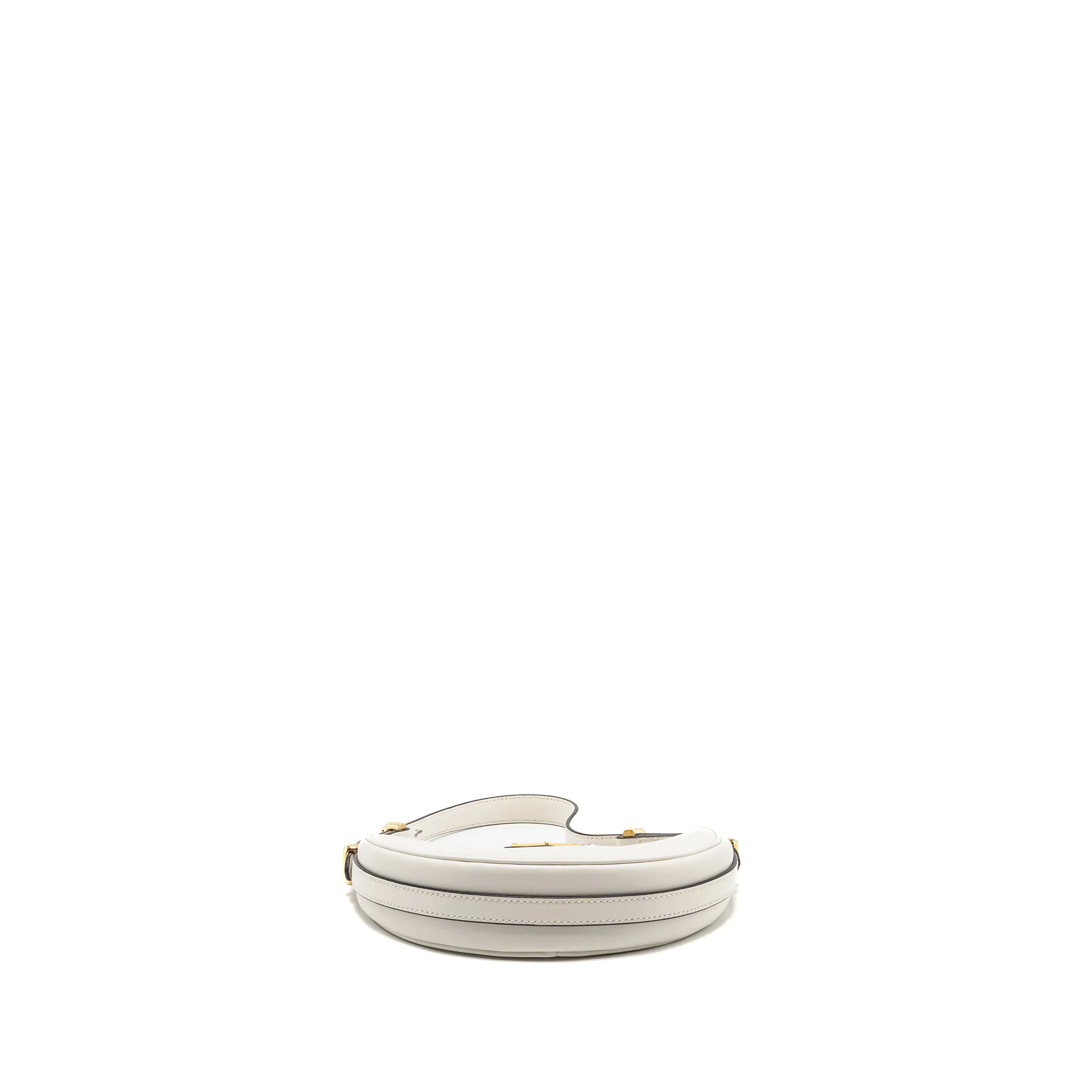 Prada Arqué Small Shoulder Bag Calfskin White GHW - Image 5