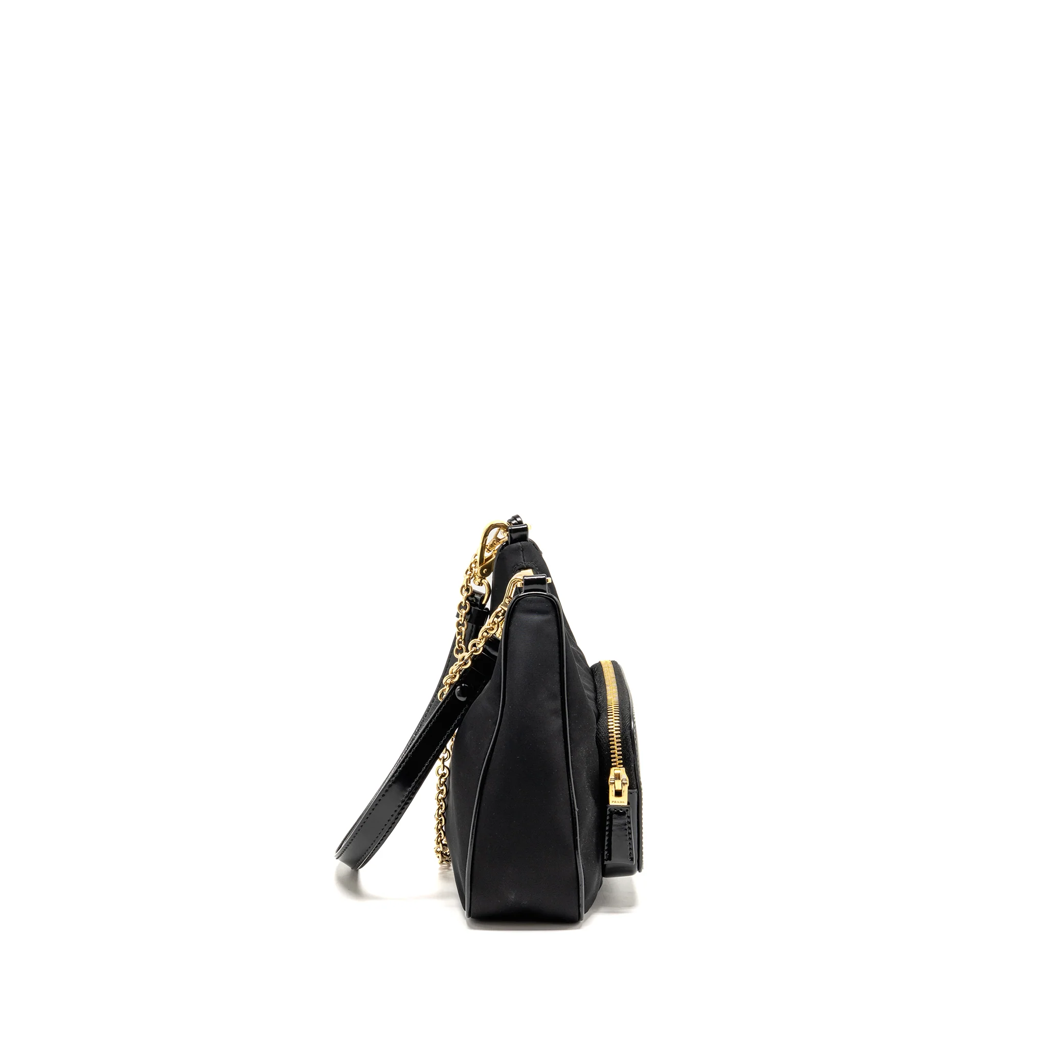 Prada Re-Nylon Mini Bag Nylon/Calfskin Black GHW - Image 3