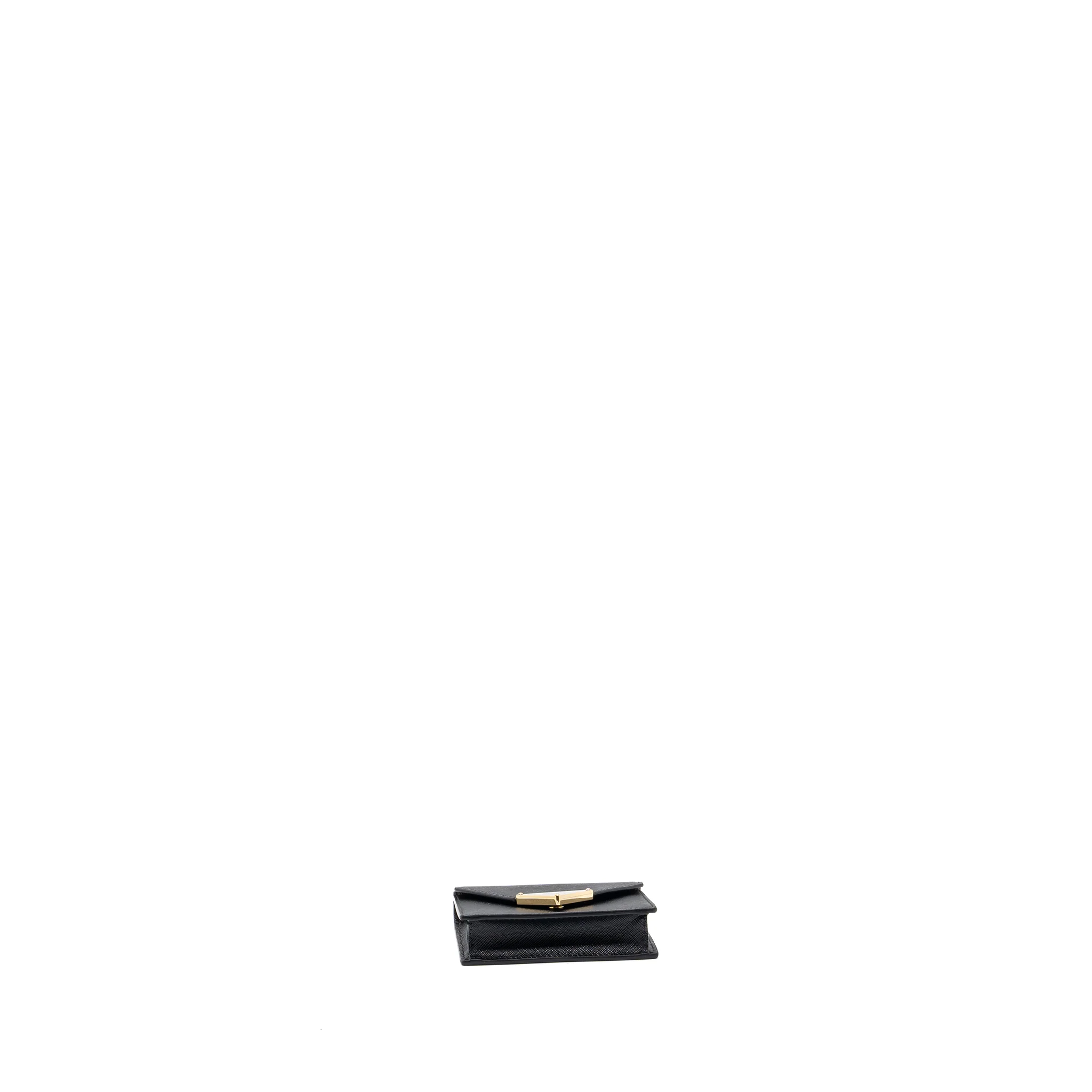 Prada Card Holder With Shoulder Strap Saffiano Leather Black GHW - Image 6
