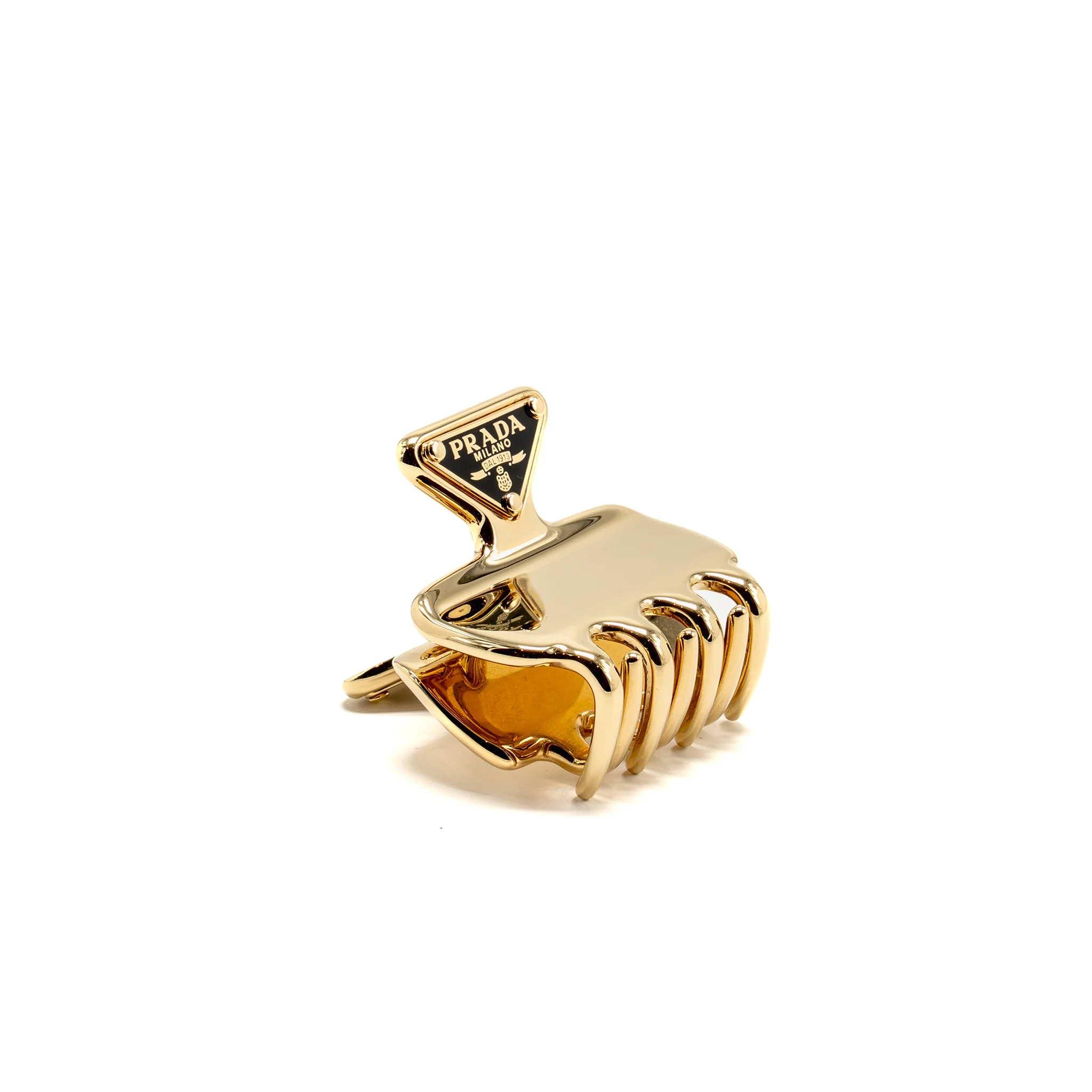 Prada hair clip gold metal - Image 2