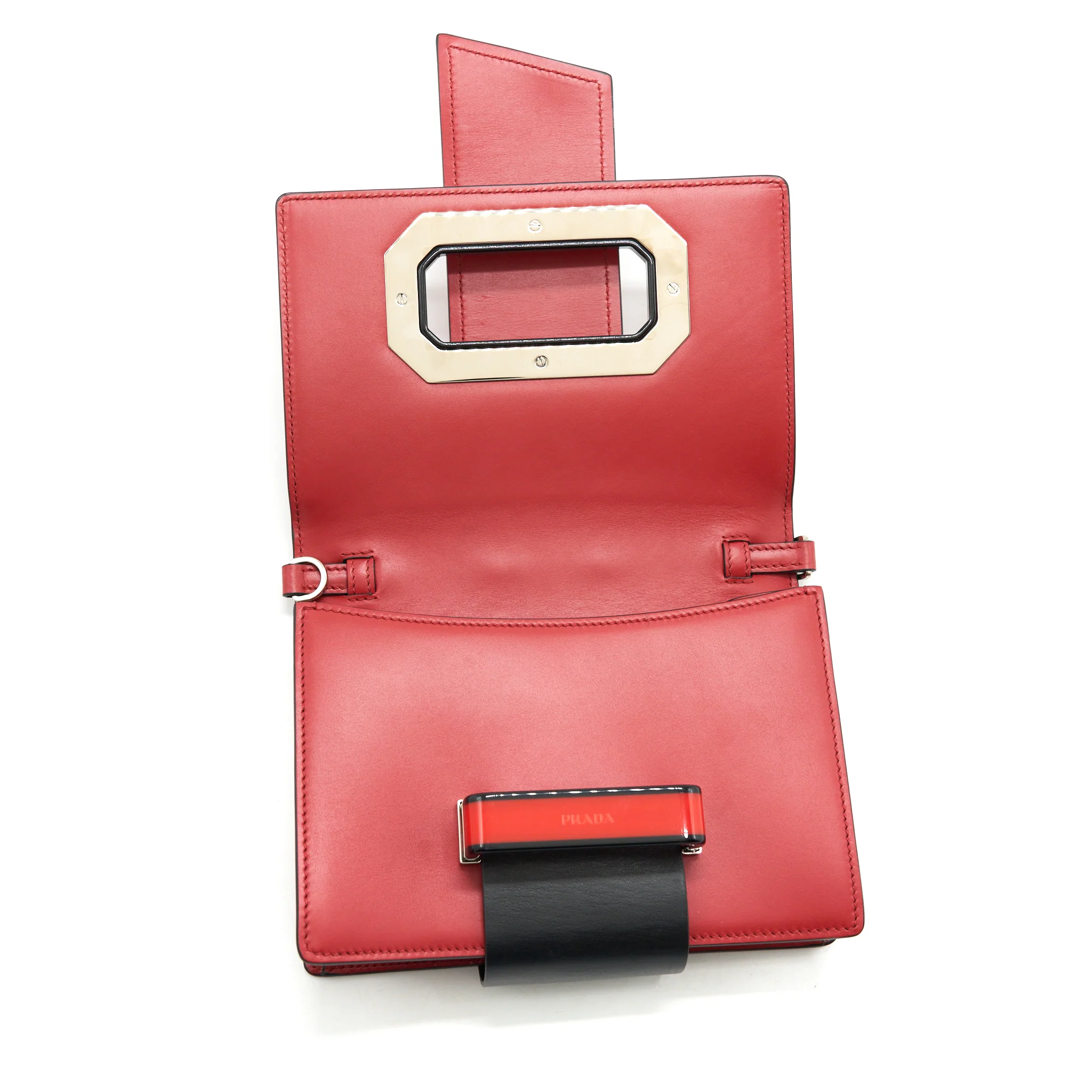 Prada Plex Ribbon Bag Red GHW - Image 10