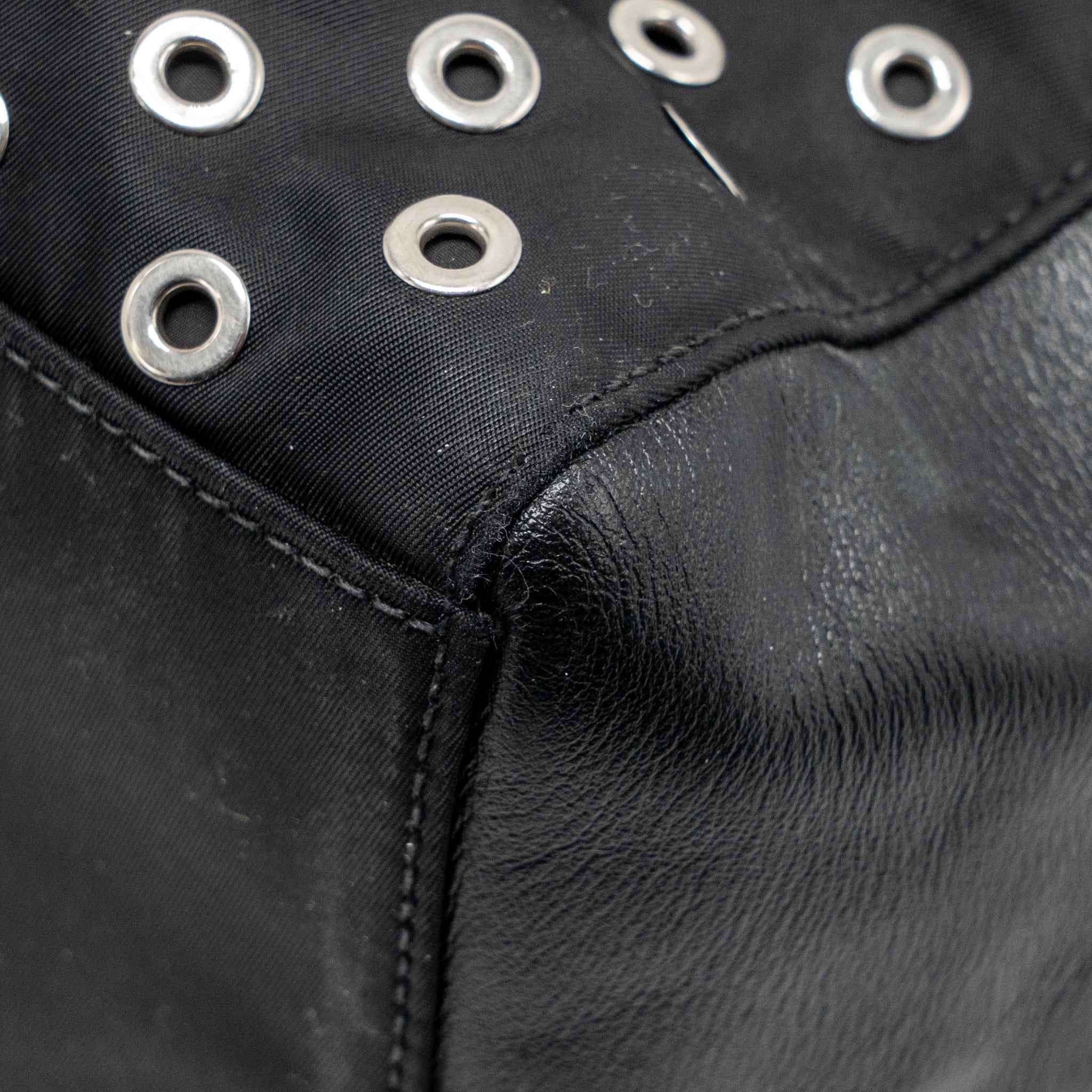 Prada shoulder bag lambskin / fabric black SHW - Image 11