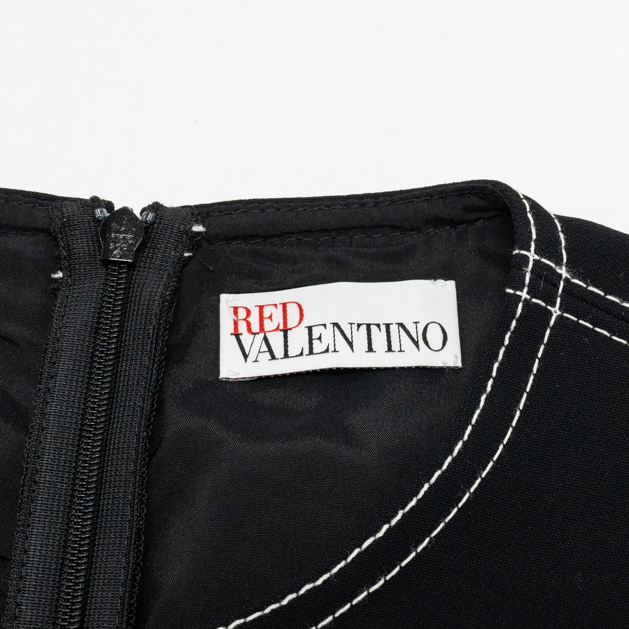 Red Valentino Size 40 A-Line Dress Polyester Black - Image 4