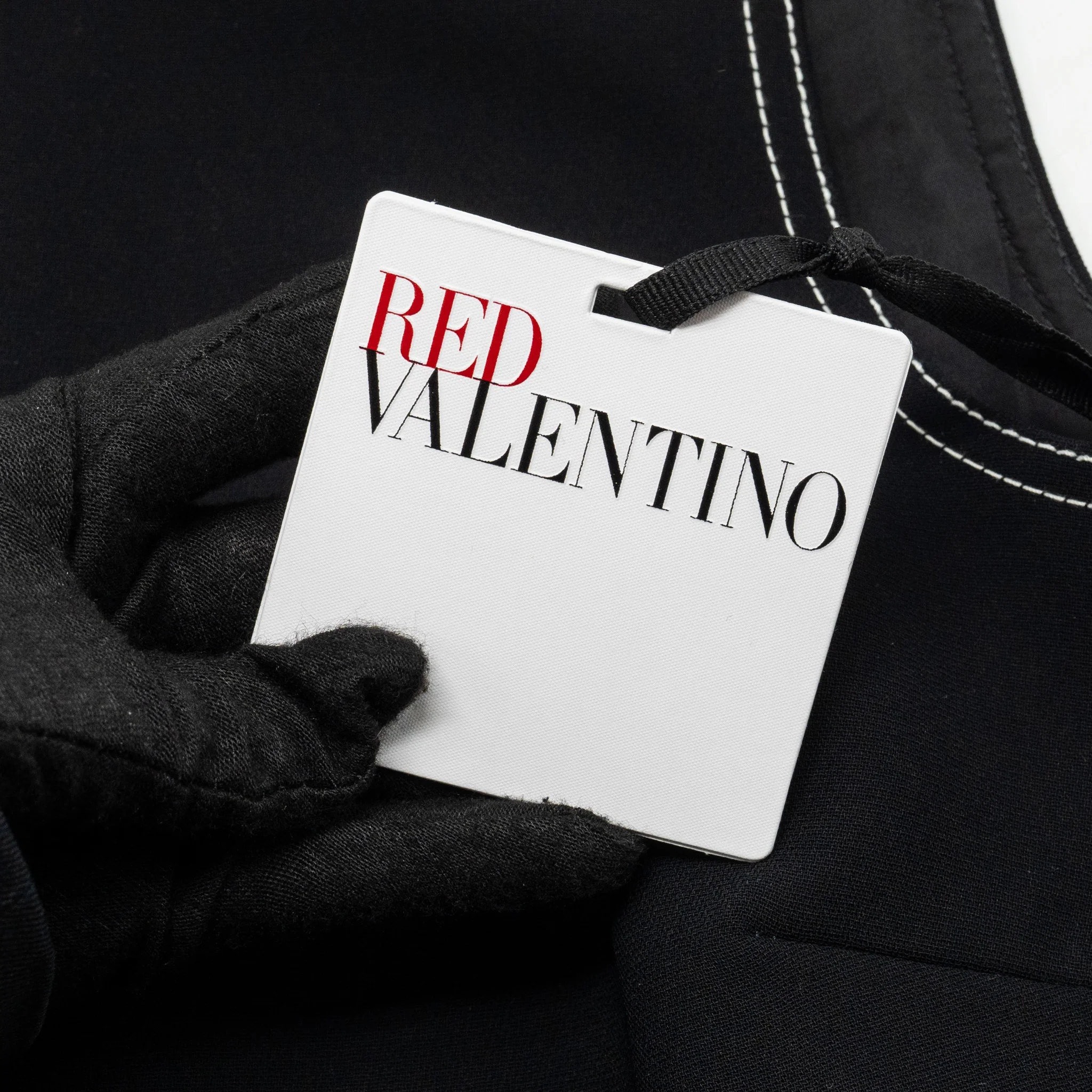 Red Valentino Size 40 A-Line Dress Polyester Black - Image 6