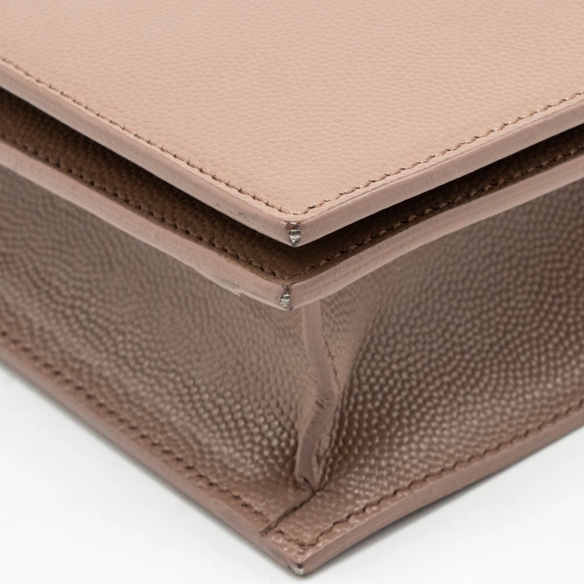 Saint Laurent/YSL Kate Clutch Grained Calfskin Beige SHW - Image 8