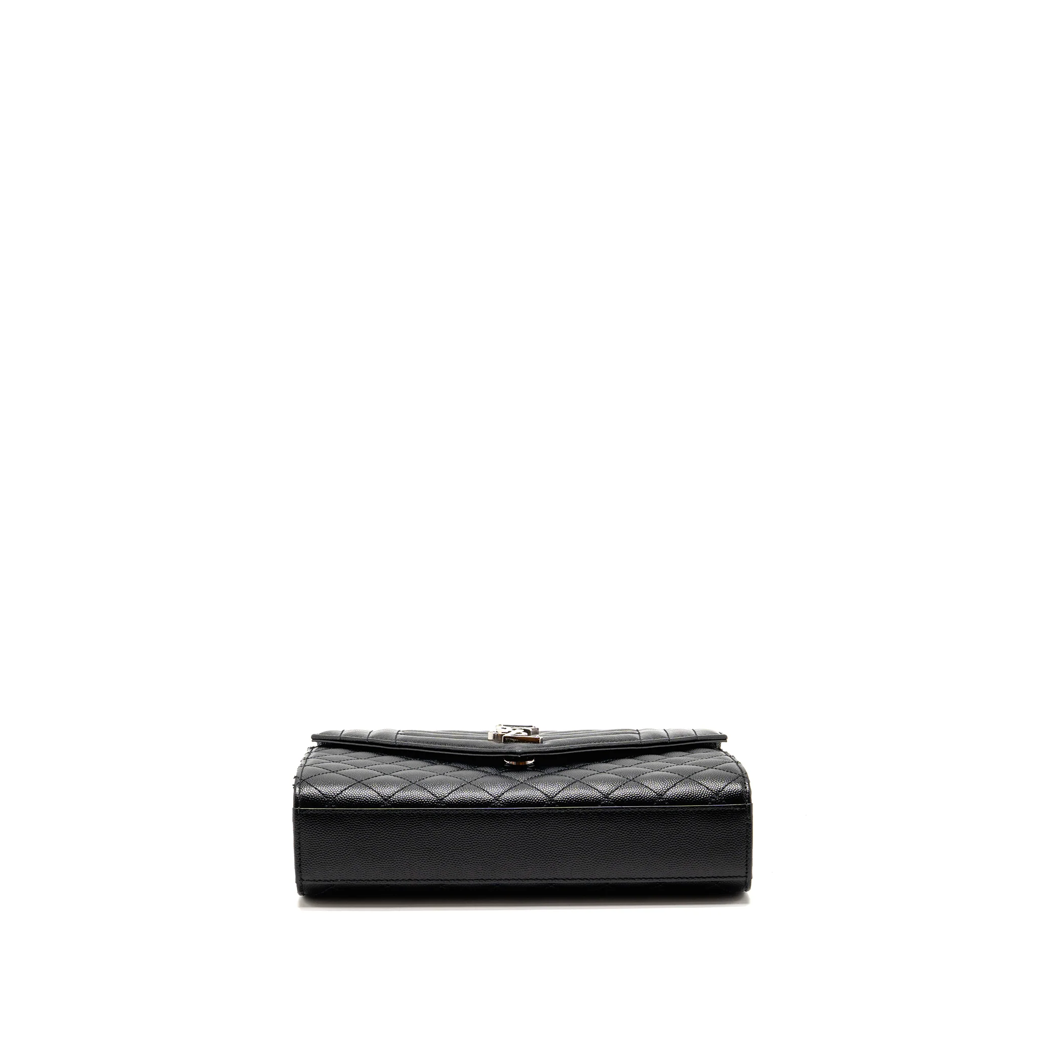 Saint Laurent/YSL Medium envelop bag grained calfskin black SHW - Image 6