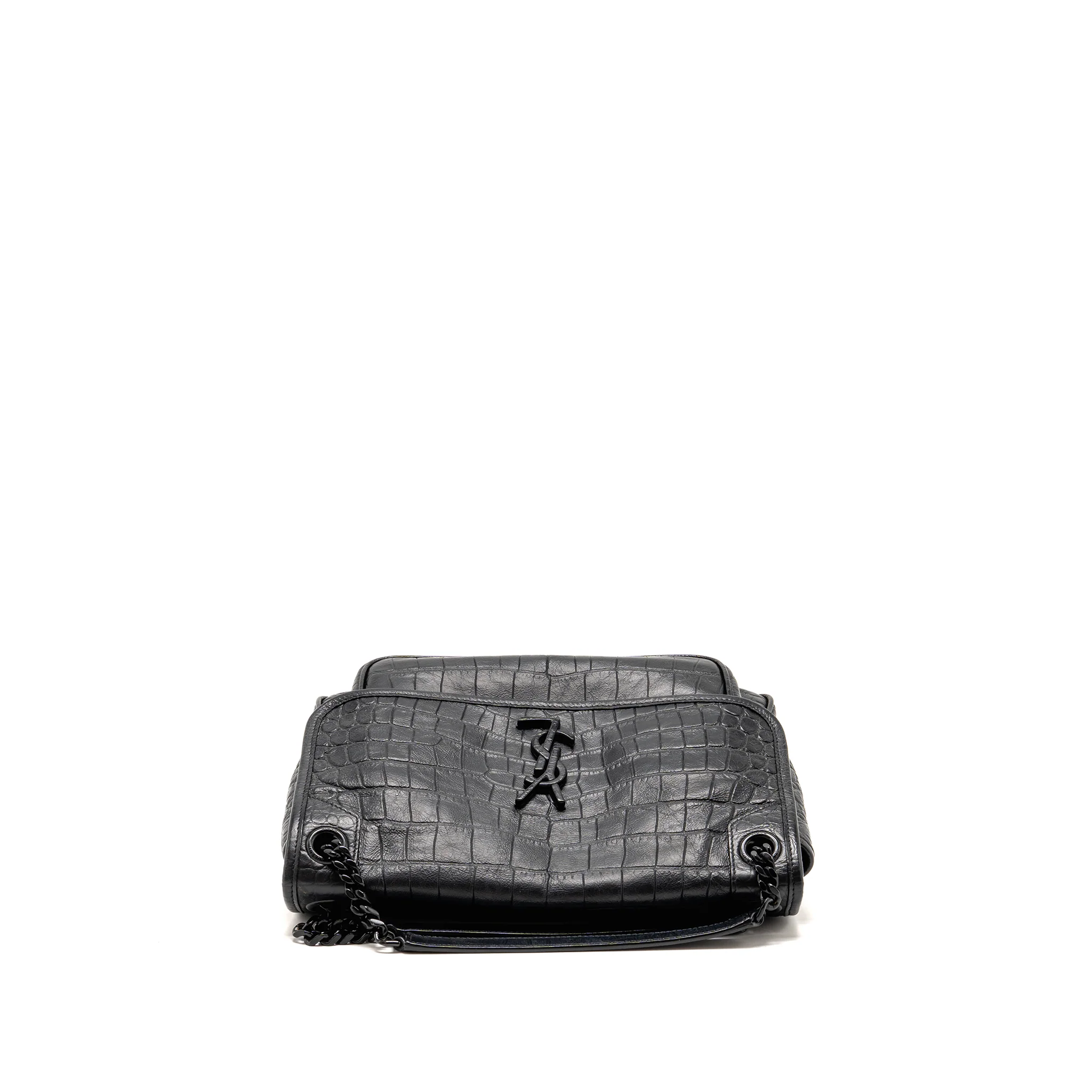Saint Laurent/YSL Medium Niki Bag Crocodile-Embossed Calfskin SO Black - Image 5