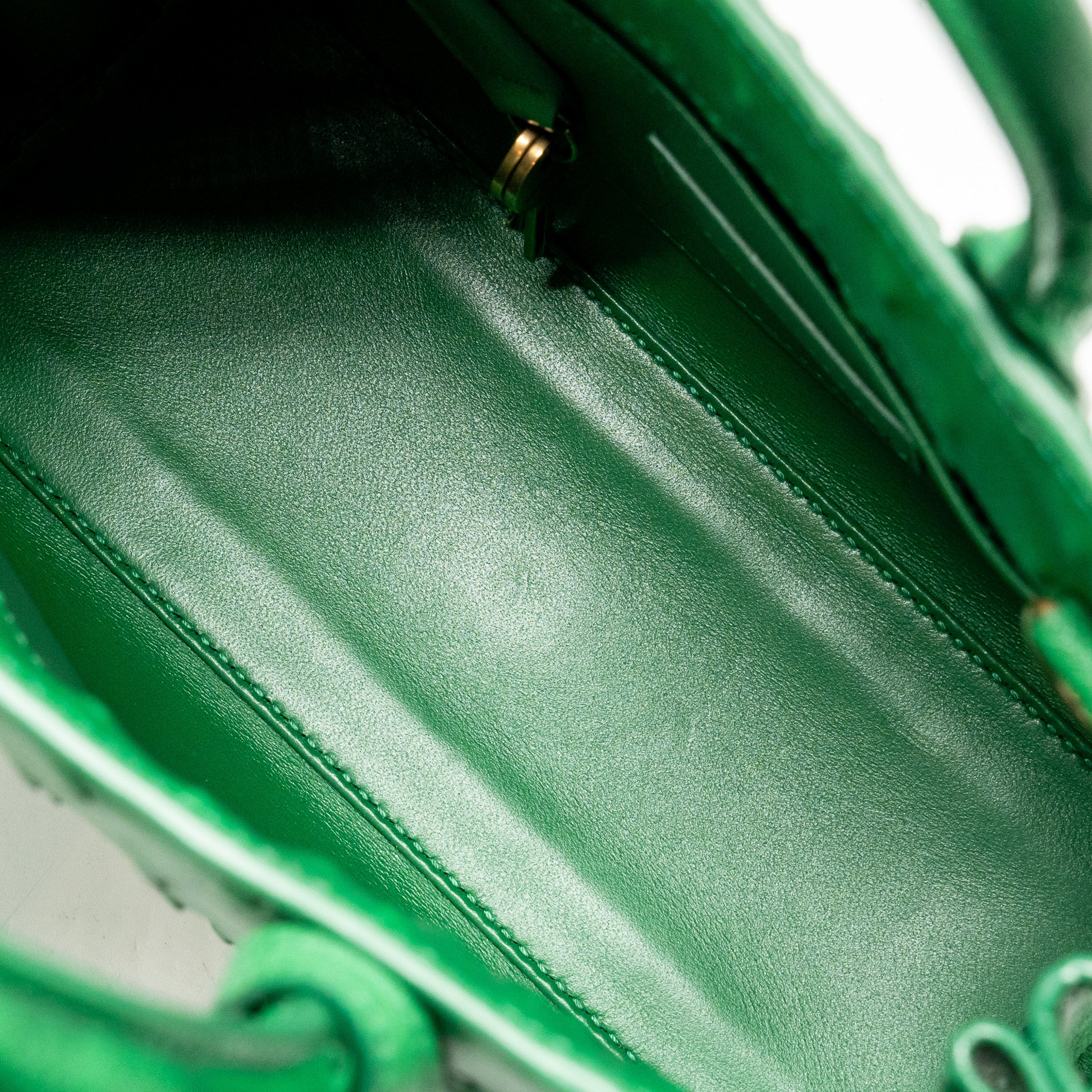 Saint Laurent/YSL Nano Sac de Jour Tote Ostrich Green GHW - Image 12