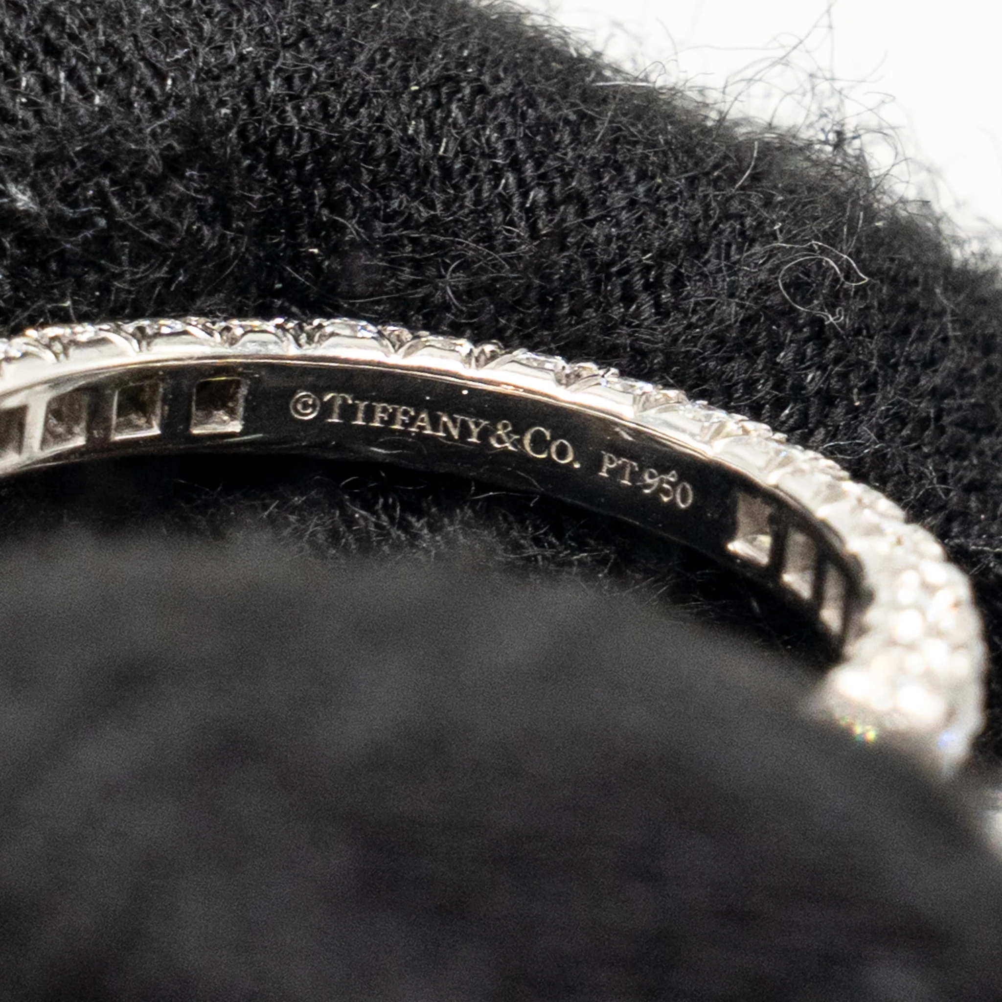 Tiffany size 4 Narrow Etoile Band Ring Platinum Diamonds Pave - Image 6