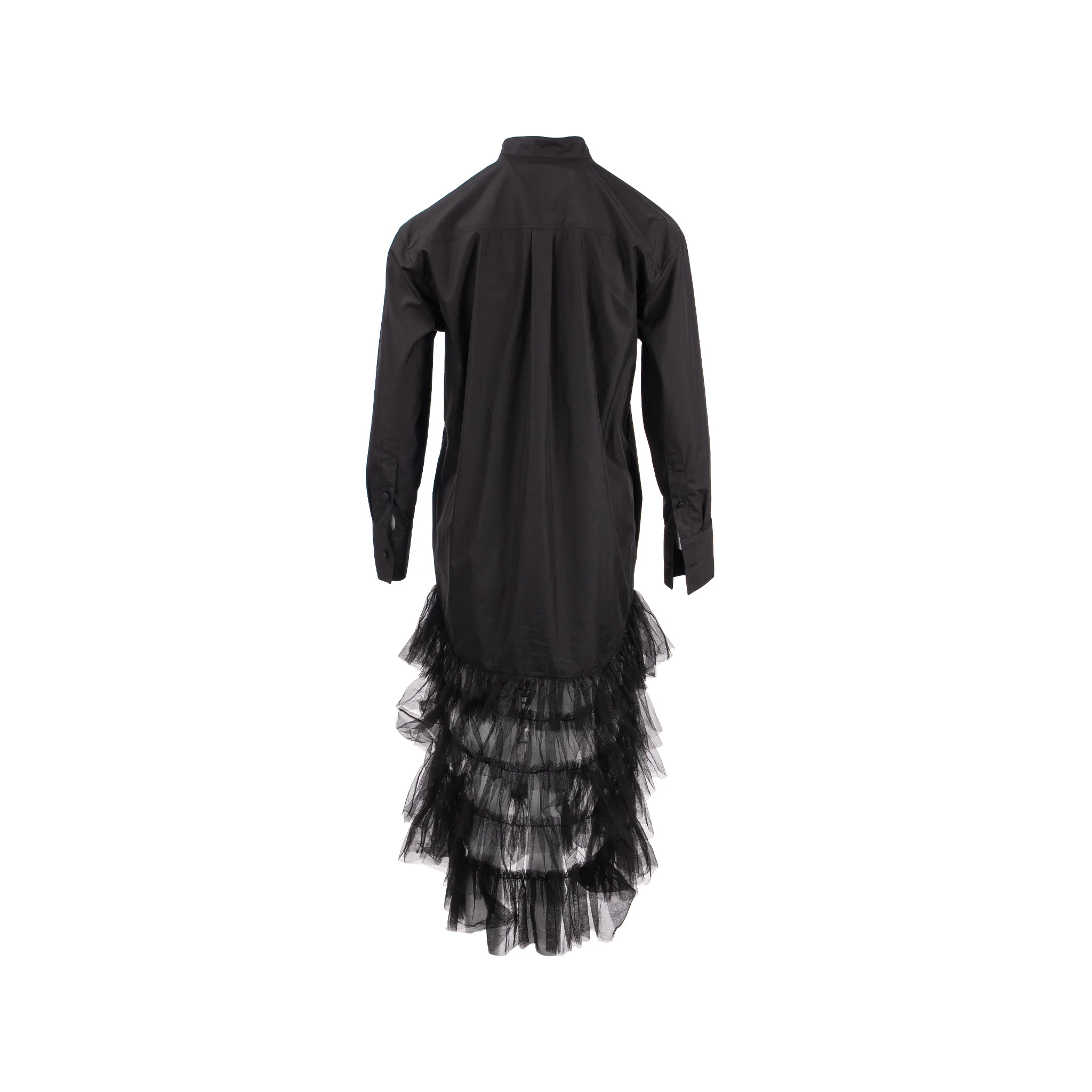 Valentino Size 38S Long Sleeve Dress Polyamide/ Cotton Black - Image 3
