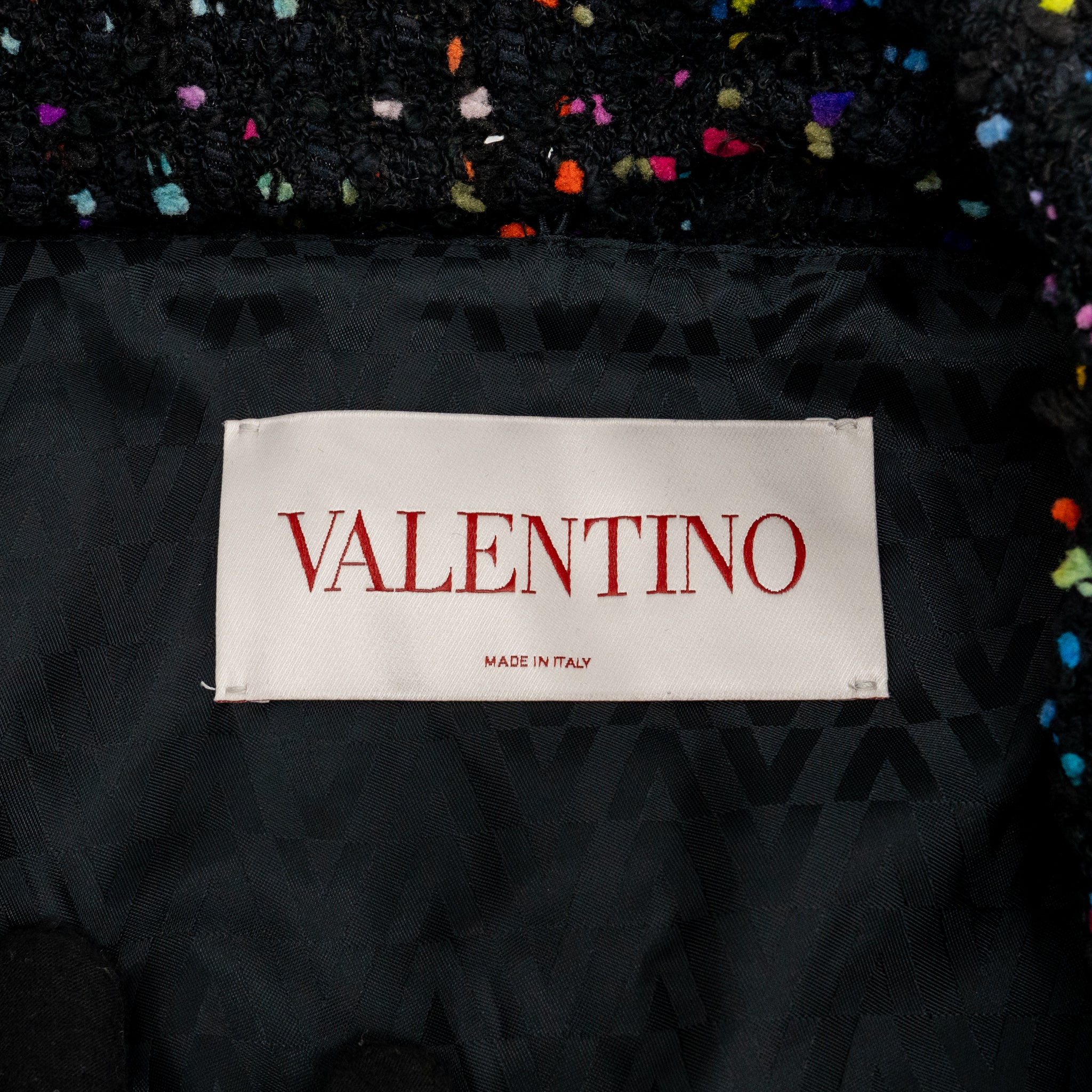 Valentino Size 40 Tweed Vest Viscose/Polyamide Black / Multicolour - Image 7