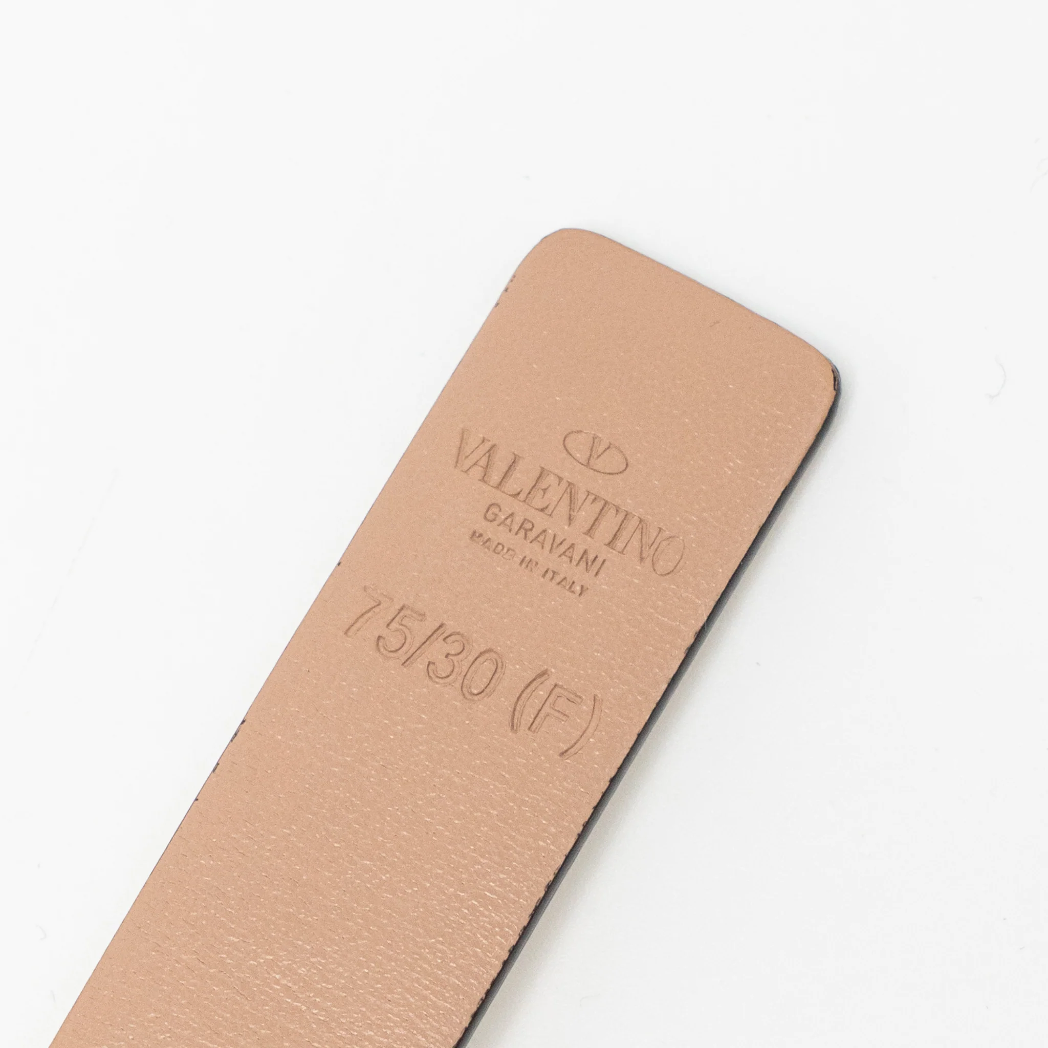 Valentino size 75 Vlogo signature 30mm double side belt calfskin cream/ dark beige GHW - Image 5