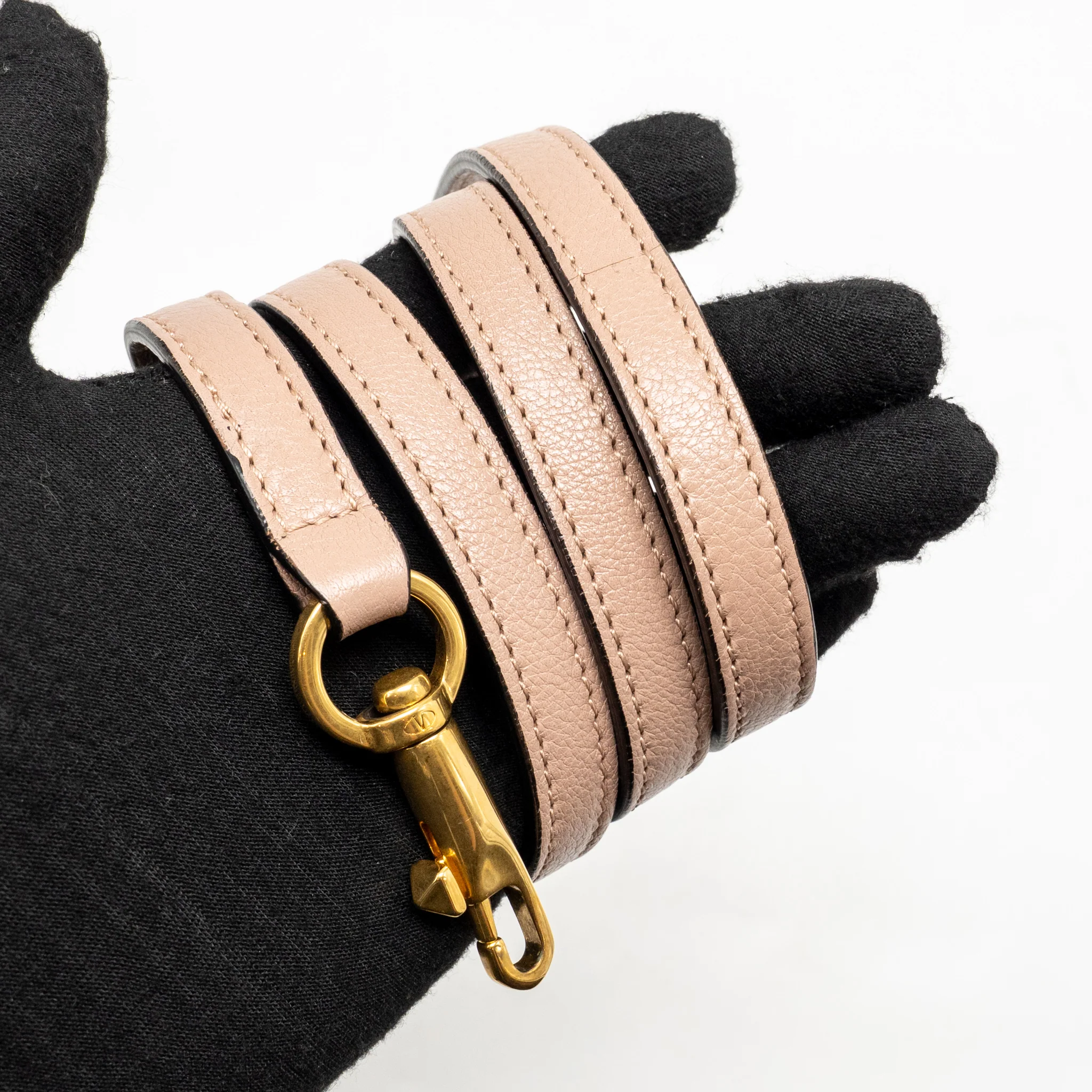 Valentino Small VRING Top Handle Bag Grained Calfskin Rose Cannelle GHW - Image 17
