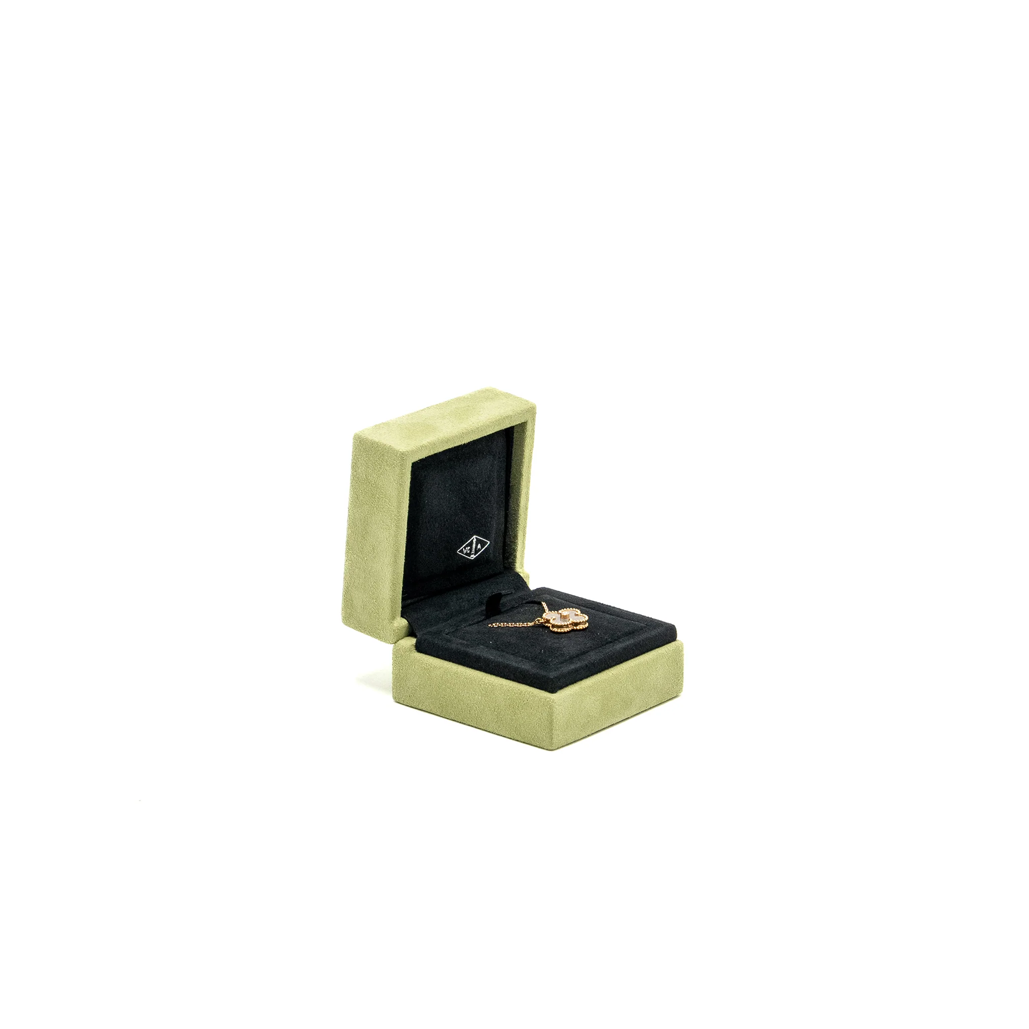Van Cleef & Arpels 2023 Alhambra Holiday Limited Pendant Silver Obsidian/Rose Gold/DIAMOND - Image 3