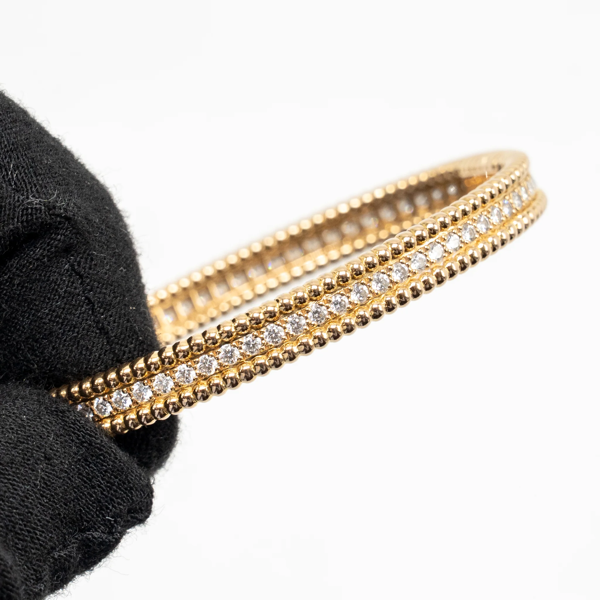 Van Cleef & Arpels Size XS Perlee Diamonds Bracelet, 1 Row, Extra Small Model, Rose Gold, Diamonds - Image 5